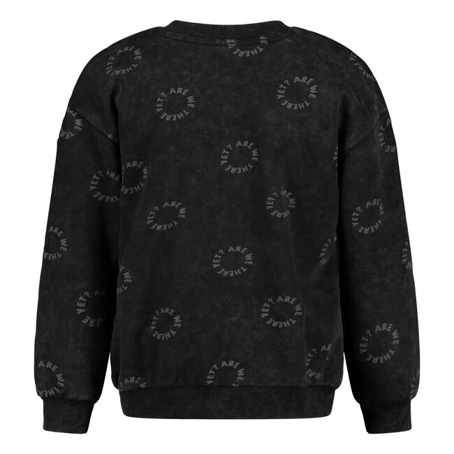 Sturdy - Sweater AOP Relaxed Fit Antraciet - Mountain Top