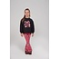 Jubel - Flared Broek AOP Roze - Moon Flowers