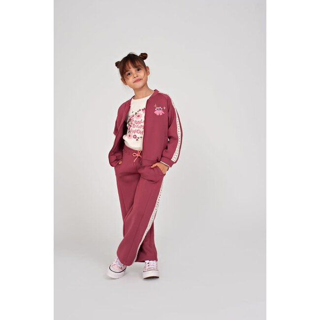 Jubel - Longsleeve Rib Offwhite - Moon Flowers