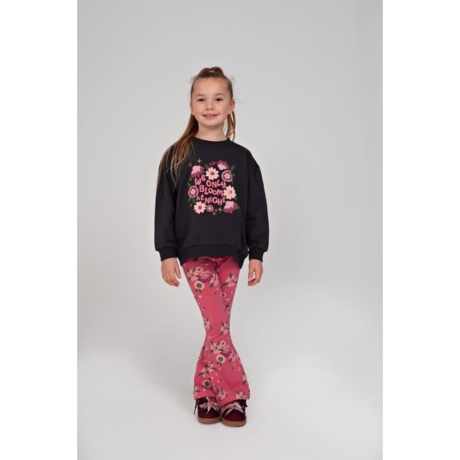 Jubel - Sweater Relaxed Fit Antraciet - Moon Flowers
