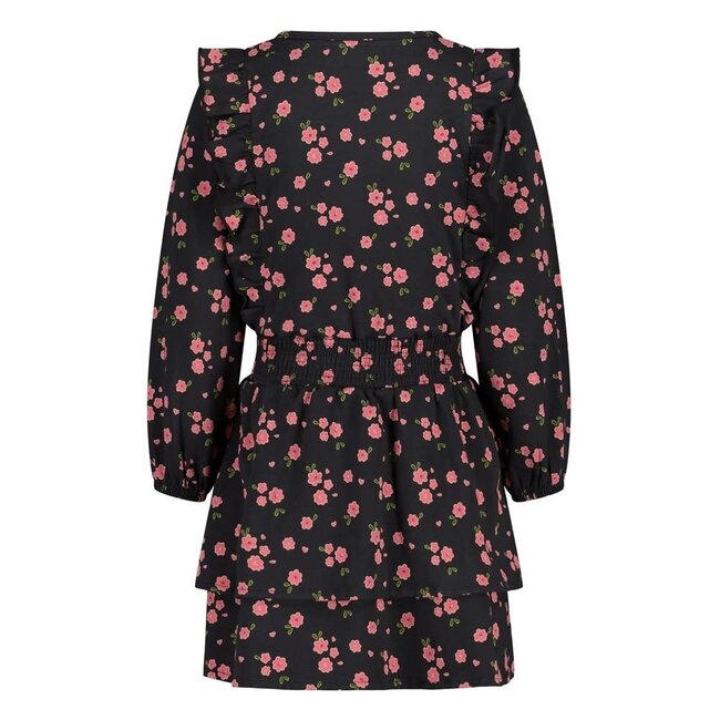 Jubel - Jurk AOP Antraciet - Moon Flowers