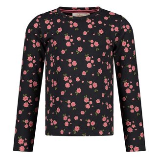 Jubel Jubel - Longsleeve AOP Antraciet - Moon Flowers