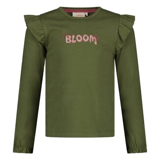 Jubel Jubel - Longsleeve Olijf - Moon Flowers