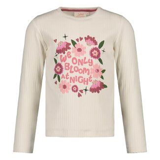 Jubel Jubel - Longsleeve Rib Offwhite - Moon Flowers