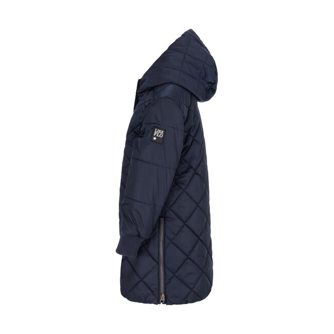 Like Flo - Midi Hooded Jacket Arinda - Navy