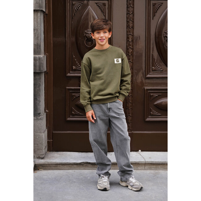 Like Flo - Crewneck Sweater Dail - Olive