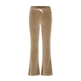 Like Flo Like Flo - Velvet Glitter Flared Pants Femke - Taupe