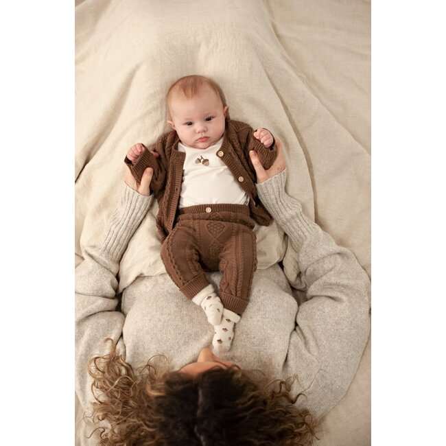 Feetje - Broek Gebreid Cable-Knit Bruin - The Knits