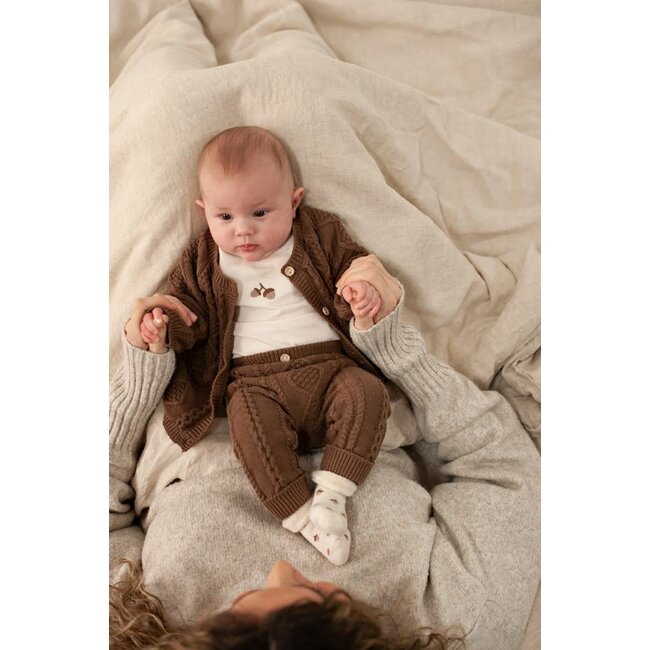 Feetje - Broek Gebreid Cable-Knit Bruin - The Knits