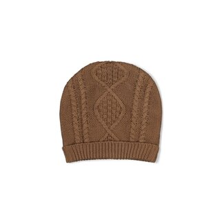 Feetje Feetje - Mutsje Gebreid Cable-Knit Bruin - The Knits