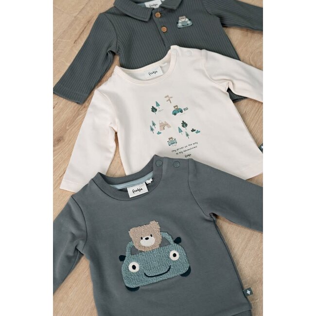 Feetje - Polo Rib Zeegroen - Beep Beep