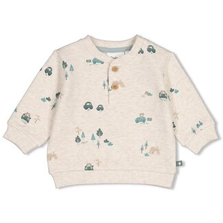 Feetje Feetje - Sweater AOP Offwhite Melange - Beep Beep