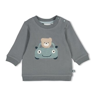 Feetje Feetje - Sweater Zeegroen - Beep Beep