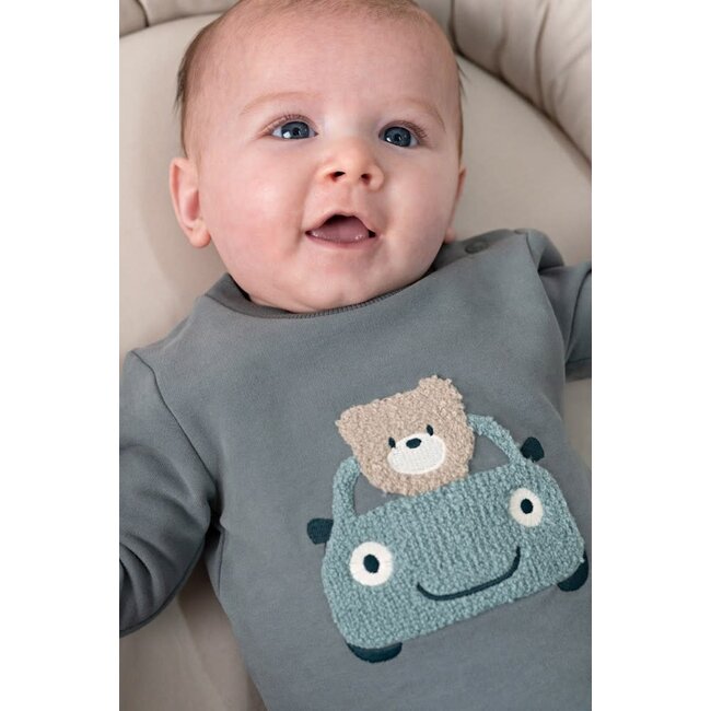 Feetje - Sweater Zeegroen - Beep Beep