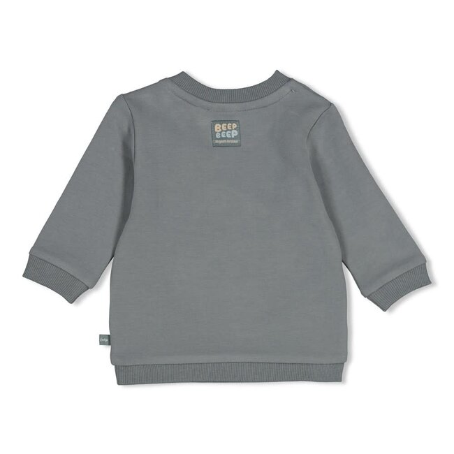 Feetje - Sweater Zeegroen - Beep Beep