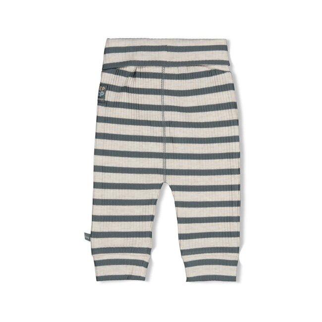 Feetje - Broek Rib met Streep Zeegroen - Beep Beep