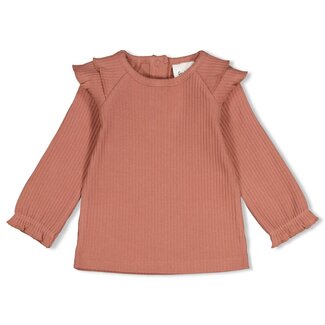 Feetje Feetje - Longsleeve Rib met Ruches Mauve - Dress to Impress