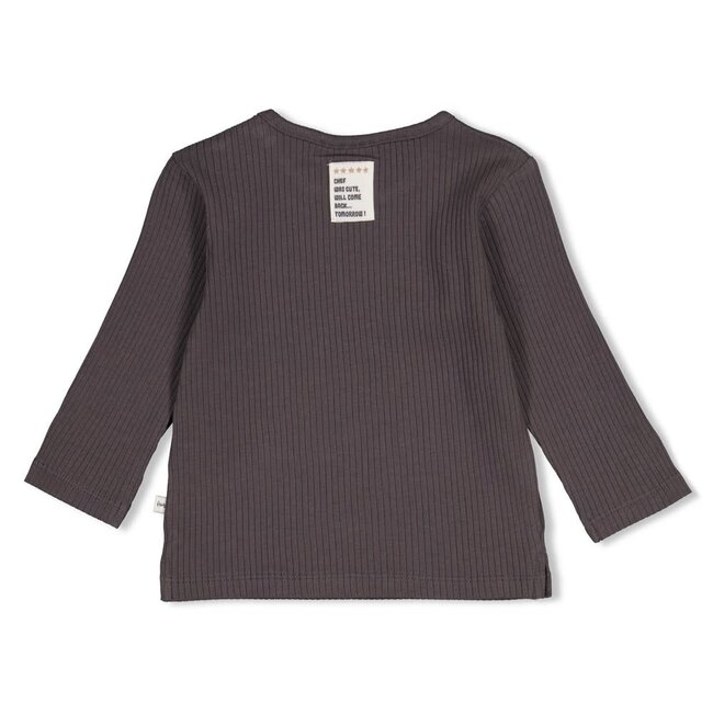 Feetje - Longsleeve Rib Antraciet - Pasta Party