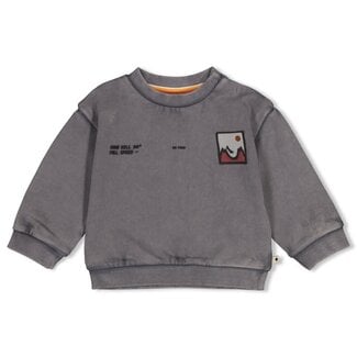 Feetje Feetje - Sweater met Backprint Oversized Grijs - Mountain Top