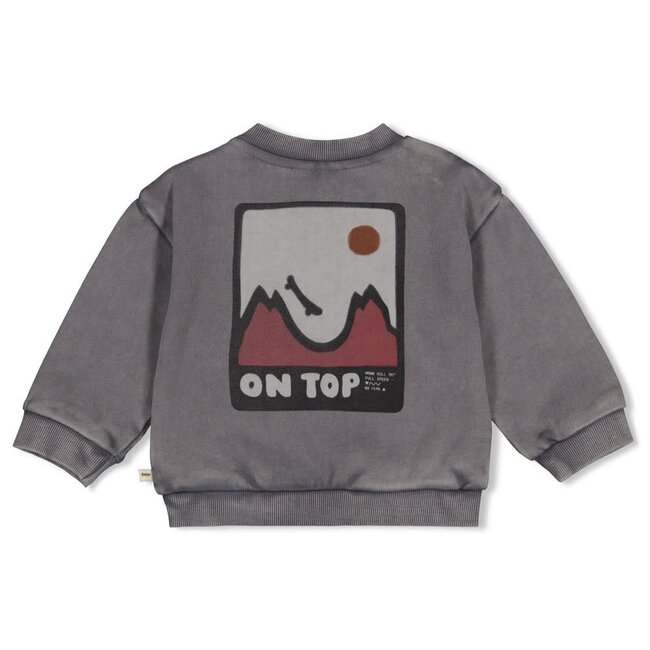 Feetje - Sweater met Backprint Oversized Grijs - Mountain Top