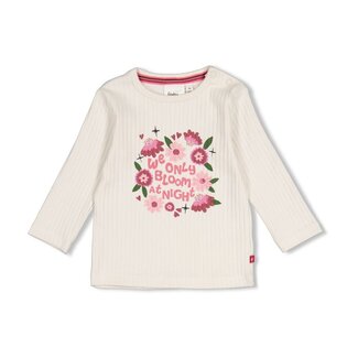 Feetje Feetje - Longsleeve Rib Offwhite - Moon Flowers