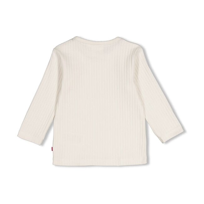 Feetje - Longsleeve Rib Offwhite - Moon Flowers