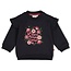 Feetje - Sweater Oversized Antraciet - Moon Flowers