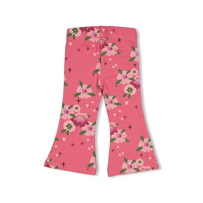 Feetje - Flare Broek AOP Roze - Moon Flowers