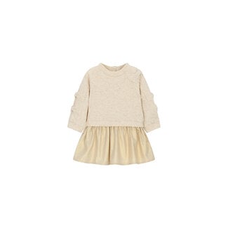 Le Chic Le Chic - Bows & Bows Combi Dress Saby - Beige Melee