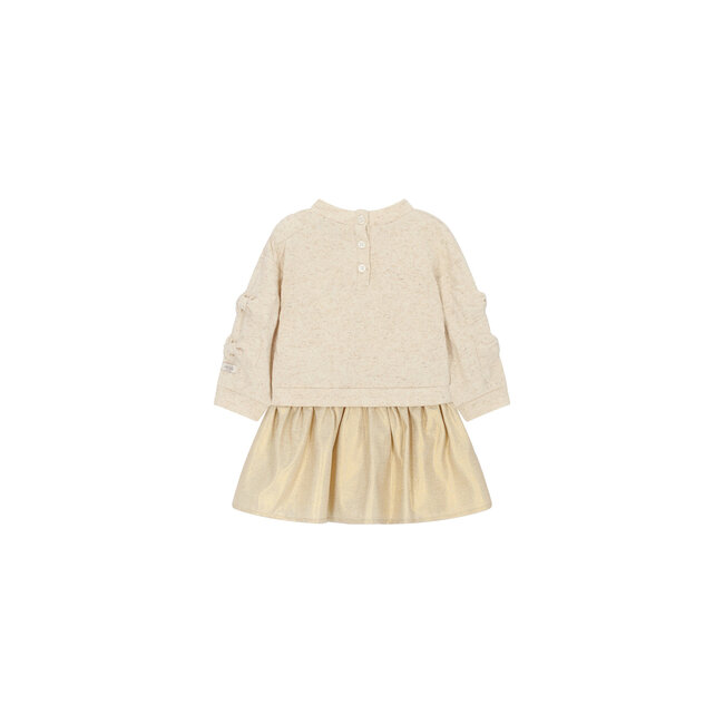 Le Chic - Bows & Bows Combi Dress Saby - Beige Melee