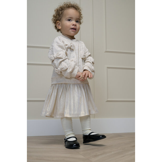 Le Chic - Bows & Bows Combi Dress Saby - Beige Melee