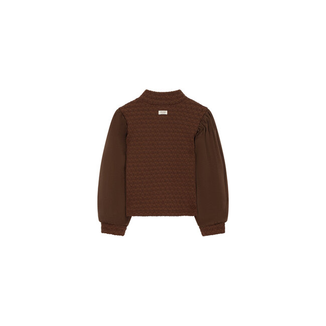 Le Chic - Jersey & Voile Top Nox - Chocolate Chip