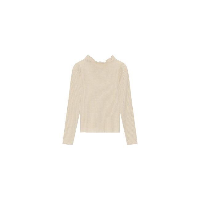 Le Chic - Glitter Longsleeve Top Nova - Beige Melee