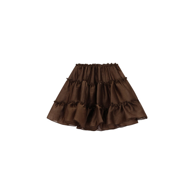 Le Chic - Shimmering Tule Skirt Trea - Chocolate Chip