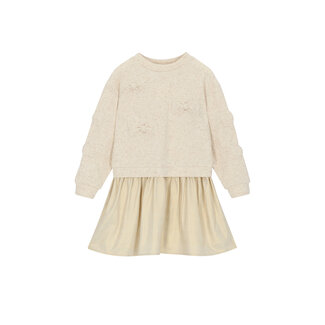 Le Chic Le Chic - Bows & Bows Combi Dress Sabow - Beige Melee