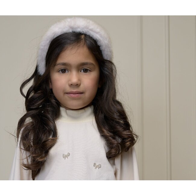 Le Chic - Furry Diadem Romy - Antique White