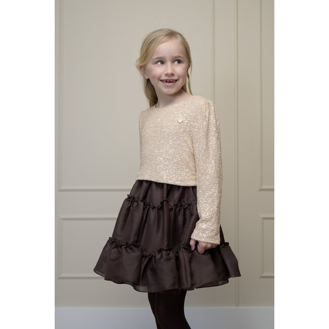 Le Chic - Fluffy Sequins Top Elsa - Hearts of Gold