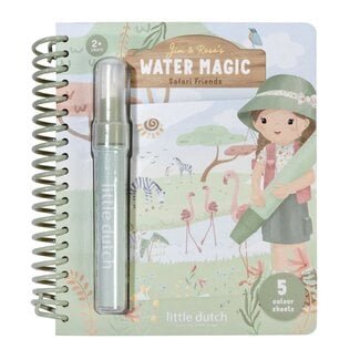 Little Dutch Little Dutch - Waterkleurboek Safari Friends Rosa