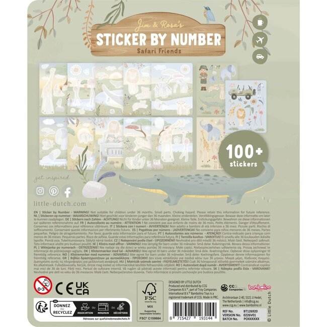 Little Dutch - Stickerboek op Nummer - Jim