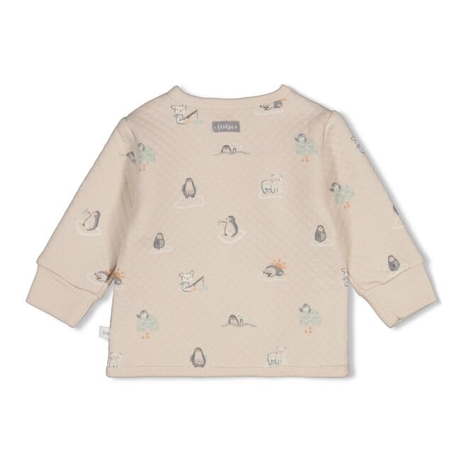Feetje - Overslagshirt AOP Zand - Penguin Cuddles