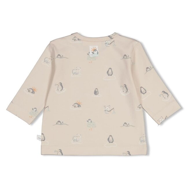 Feetje - Longsleeve AOP Zand - Penguin Cuddles