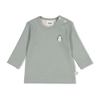 Feetje Feetje - Longsleeve Rib Zeegroen - Penguin Cuddles