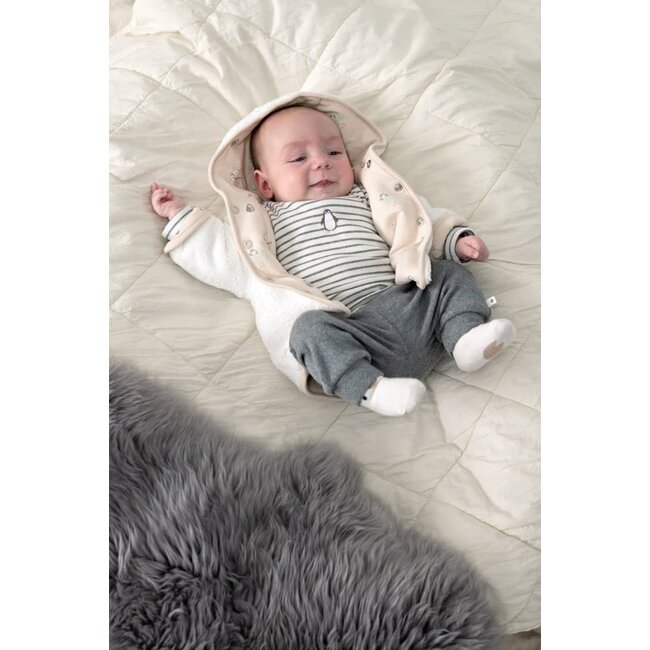 Feetje - Omkeerbaar Teddy Jasje met Capuchon Offwhite - Penguin Cuddles