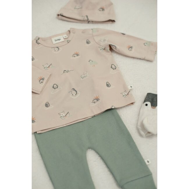 Feetje - Broek Rib Zeegroen - Penguin Cuddles