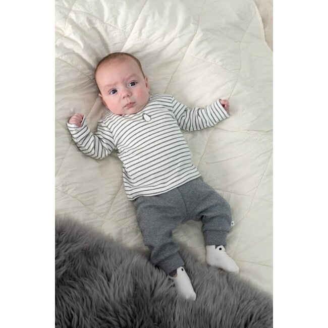 Feetje - Broek Ajour Rib AO Antraciet Melange - Penguin Cuddles
