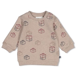 Feetje Feetje - Sweater AOP Taupe Melange - Built for Fun
