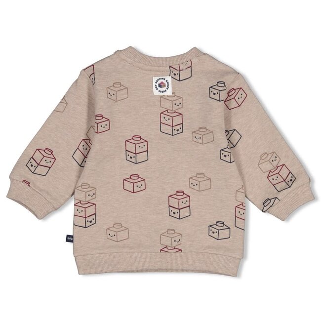 Feetje - Sweater AOP Taupe Melange - Built for Fun