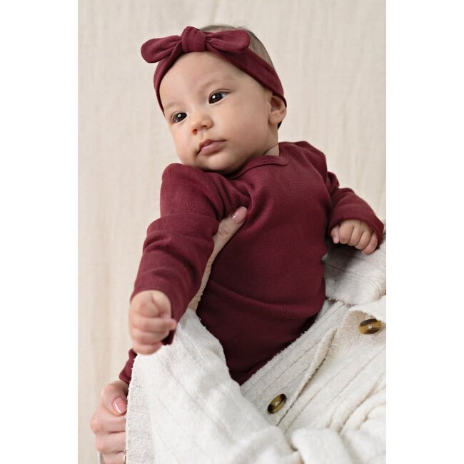 Feetje - Longsleeve Pointelle Rib Bordeaux - My Little Love