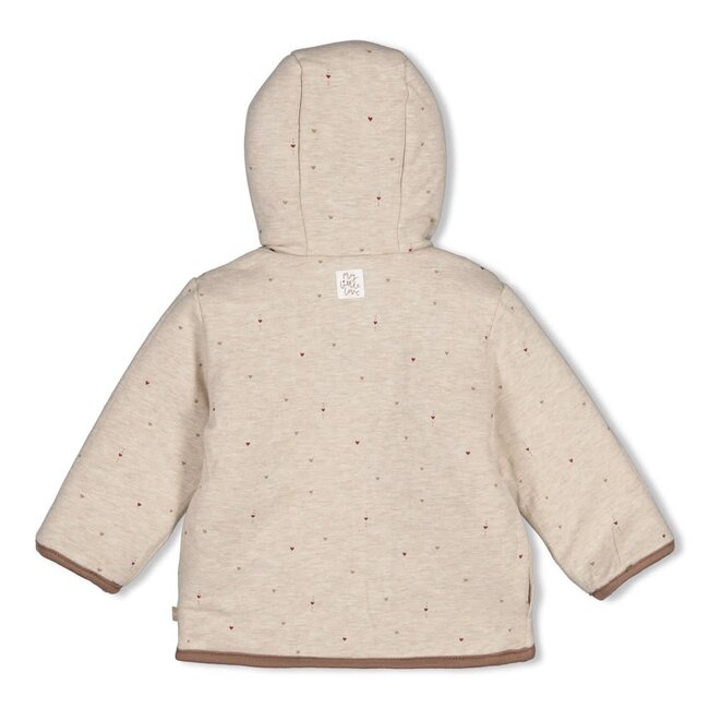 Feetje - Bouclé Omkeerbaar Jasje met Capuchon Taupe - My Little Love