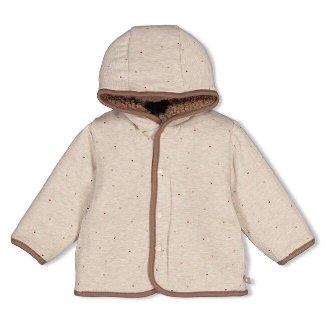 Feetje - Bouclé Omkeerbaar Jasje met Capuchon Taupe - My Little Love